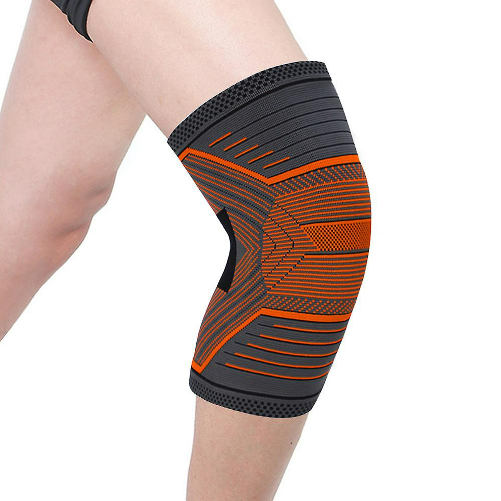 Rodillera deportiva de punto transpirable para dolor de rodilla, manga de  compresión de rodilla con almohadilla de silicona para rótula y