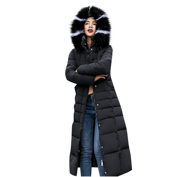 forma entidad Rebaño Abrigo acolchado de cuello largo a la moda para mujer, abrigo grueso  delgado, chaqueta de plumón de Fridja BV0+3048 | Walmart en línea