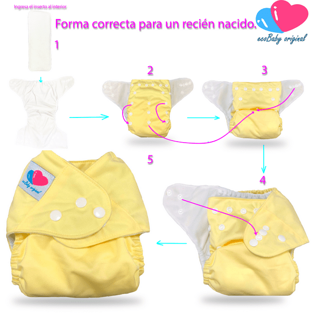 Pañal Ecolgico Simfamily Pañales De Tela Para Bebe