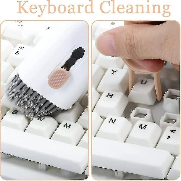 Kit de cepillo de limpieza de teclado 5 en 1, limpiador multifuncional para  auriculares con extractor de teclas, herramientas de limpieza para teclado