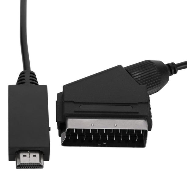 Cable convertidor negro Adaptador convertidor ligero para HDMI compatible  con euroconector DQrwqpou Para estrenar