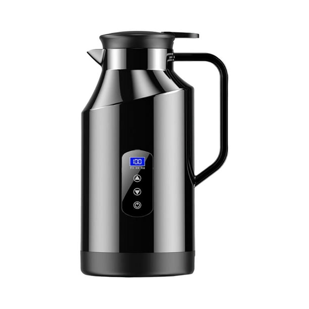 Taza eléctrica de viaje calentada, taza eléctrica de acero inoxidable,  utilizada en el coche para calentar agua, té de café adecuado para viajes  al