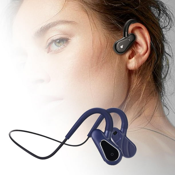 Auriculares de oreja abierta inalámbricos Bluetooth 【Versión 2022】  Auriculares de conducción ósea para entrenamientos/caminar/trotar,  resistentes al