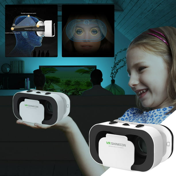 Gafas VR Gafas Control Remoto, Gafas VR para Juegos Video Películas 3D,  Sistema Juego VR Realidad Virtuales Auriculares VR para iPhone Apple  Android
