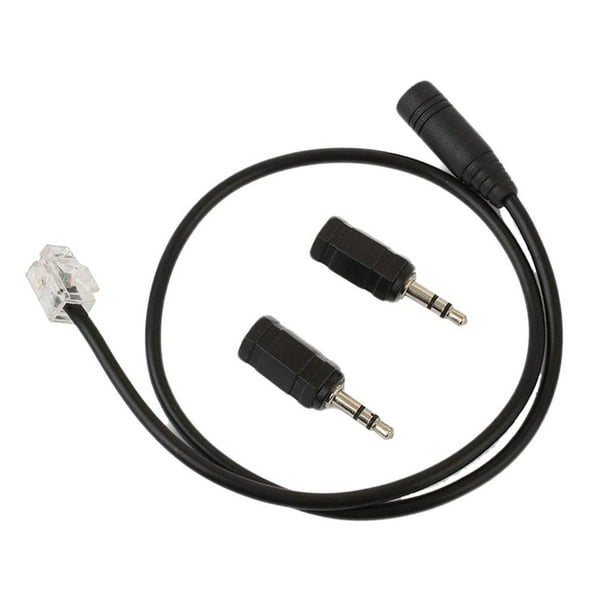 Adaptador Rj9 Macho A Jack 3.5mm Auricular + Microfono