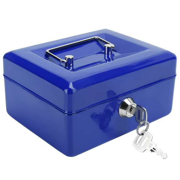 Estuche Con Candado, Caja De Efectivo, Mini Portátil Con Cerradura Para El  Hogar LHCER Azul