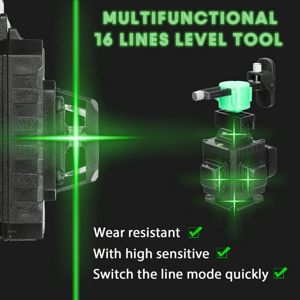 Herramienta de línea de nivel láser, kit de nivel láser multiusos