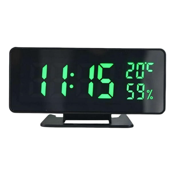 Reloj Despertador Digital con Repetición con Temperatura, Humedad, Fecha,  Inteligente, Luminoso, Vol perfecl Despertador digital