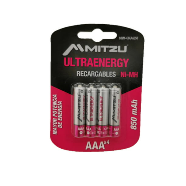Cargador Pilas Mitzu con baterías recargables 4 AA + 4 AAA