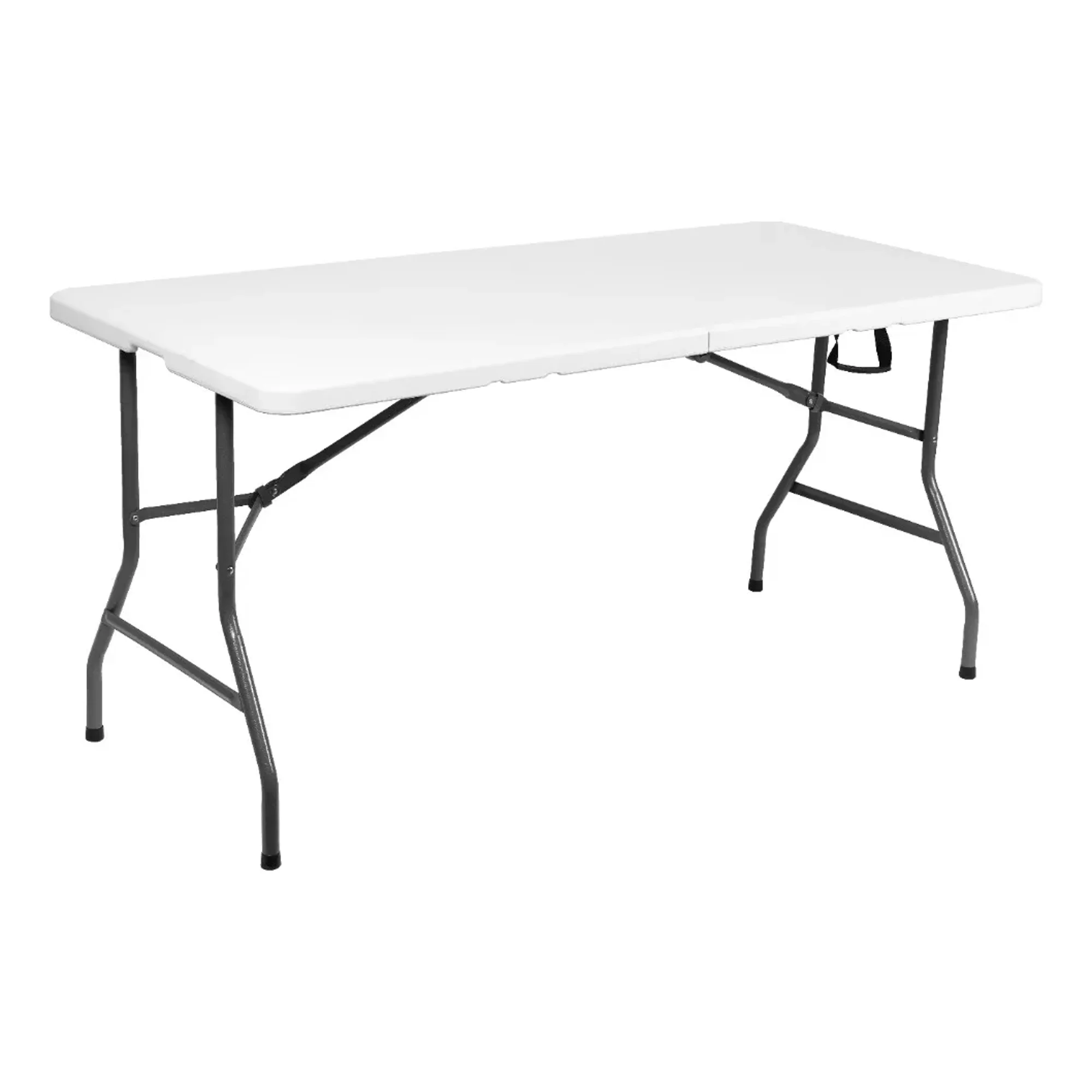 Mesa plegable blanca de 152 x 70 x 74 cm, blanco