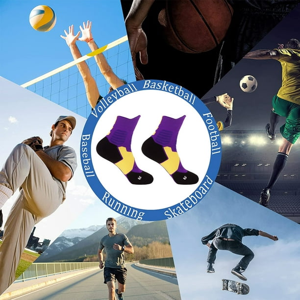 Calcetines de baloncesto, calcetines atléticos de alto rendimiento,  gruesos, acolchados, deportivos, para correr, entrenamiento, calcetines de