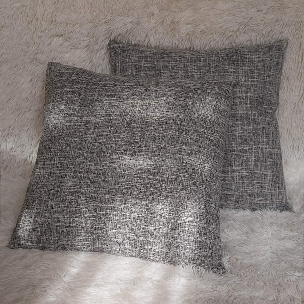Cojines de sofá de lino azul real, juego de 2 piezas, cojines para sala de  estar, cojines de noche, funda de almohada trasera grande sin núcleo, lino  de algodón, 55*55cm JAMW Sencillez