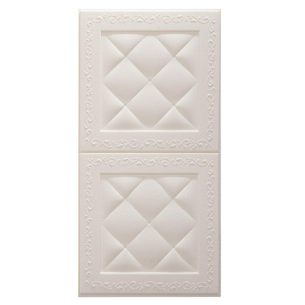  1 calcomanía autoadhesiva de pared 3D de 23.5 x 23.5 pulgadas  para sala de estar, calcomanías de pared de ladrillo 3S, papel tapiz  autoadhesivo de espuma de polietileno, ladrillos de espuma