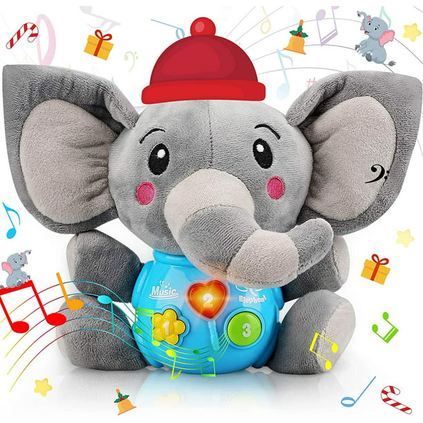 Elefante de Peluche Juguetes Musicales para Bebés 0 3 6 9 12 Meses