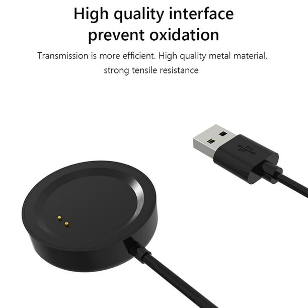 Cable de carga USB Cargador de base de reloj negro para Xiaomi Mibro  X1/Color/Lite