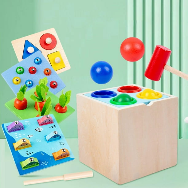 Juguetes Montessori para bebés de 1 año, juego de zanahoria, juguete d