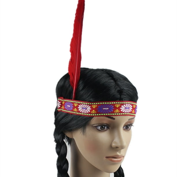 3 de Plumas Indio Halloween Diadema Adultos Niño Yuyangstore Cintas para el  pelo