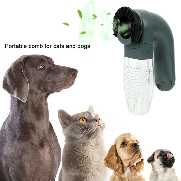 Aspiradora de pelo para perros, aspiradora eléctrica inalámbrica portátil  para limpieza de mascotas, aspirador absorbente de pelo, masajeador para  perros y gatos, gris oscuro