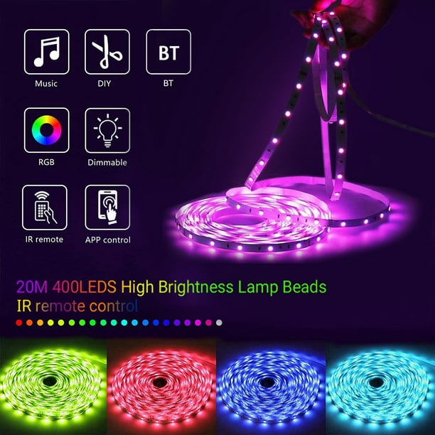 Juego de tiras de luces LED USB RGB Iluminación de cuerda LED