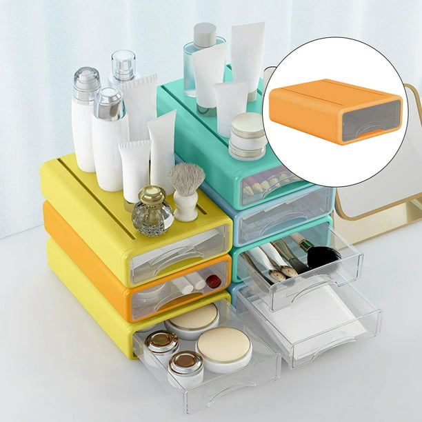 Organizador de cajones transparente, caja de almacenamiento de cajones de  tocador de baño, contenedores de almacenamiento