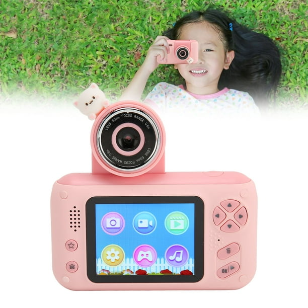Cámara para niños multifunción frontal trasera ángulos de 180 grados foto  vídeo MP3 Mini cámara Digital para niños de 3 a 12 años