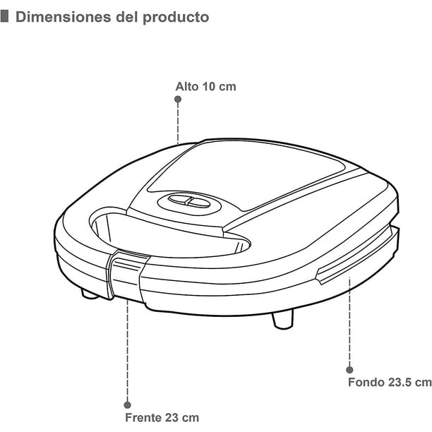 SANDWICHERA MULTIFUNCIONAL 3 EN 1 (SANDWICHERA, WAFLERA Y GRILL) MARCA  SUPRA Supra SANDWICHERAP/N