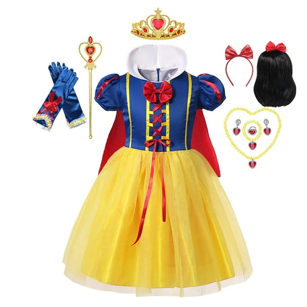 Disney vestido de Cosplay para mujer, Blancanieves, Princesa de