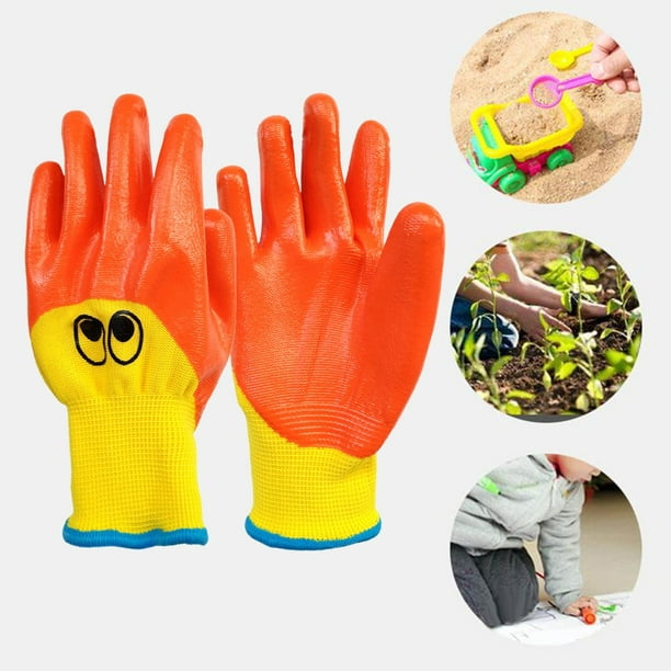 18 pares de guantes de jardinería para niños, guantes de jardín para niños,  guantes de trabajo con revestimiento de goma de espuma para niños