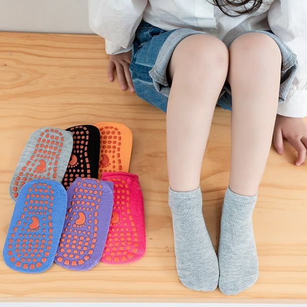  Sosenfer Calcetines antideslizantes para niños pequeños con  pinzas, 5-10 pares de calcetines antideslizantes para bebés de 1 a 7 años,  hechos con algodón, 10 Pares Todos Negro Gris : Ropa, Zapatos y Joyería