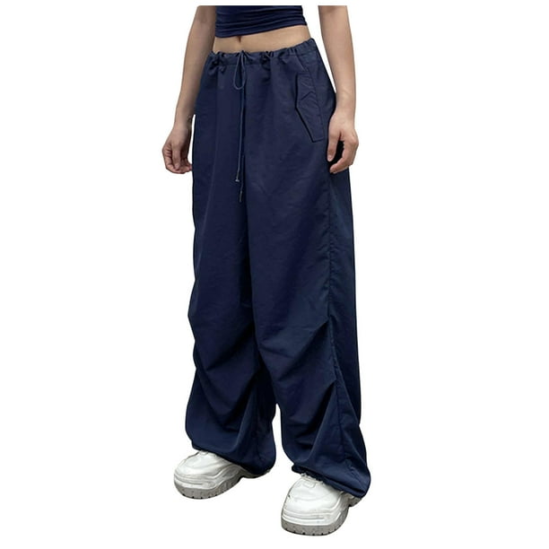 Pantalones De Paracaídas Para Mujer Pantalones Cargo Anchos