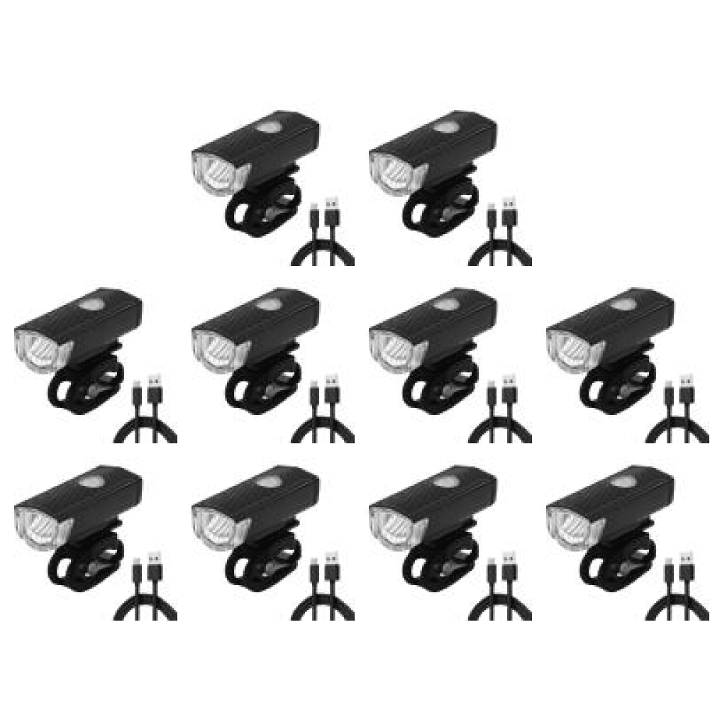 Faro Anteriore Per Bici VASTFIRE 80000LM – 5 LED, Ricaricabile USB, Super Luminoso, Nero, Resistente All'acqua
