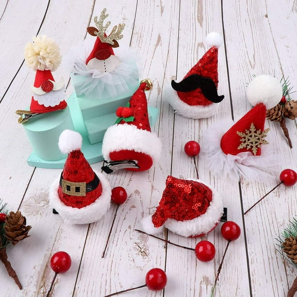 11 Piezas Accesorios Pelo Niña de Navidad, Pinzas de Pelo Navidad para Niña  y Goma de Pelo, Pinzas para El Cabello de Navidad para Los Niños Bebé :  : Otros Productos