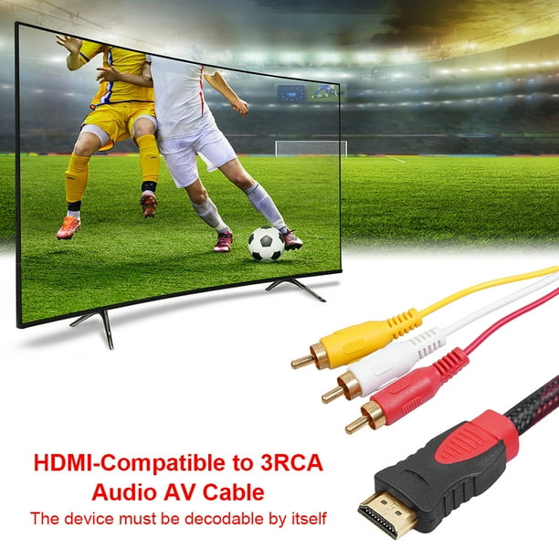 Cable HDMI Kuymtek compatible con RCA, adaptador de cable macho a
