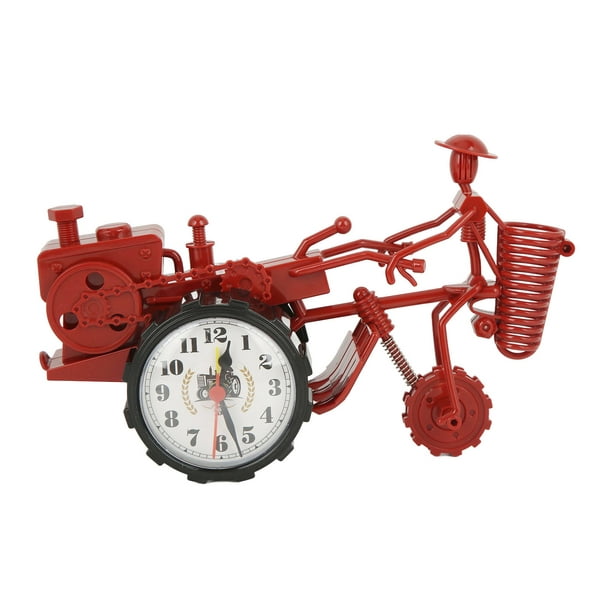 Reloj con pilas, reloj de escritorio con forma de tractor, reloj  despertador para el hogar, reloj despertador de plástico, diseño elevado