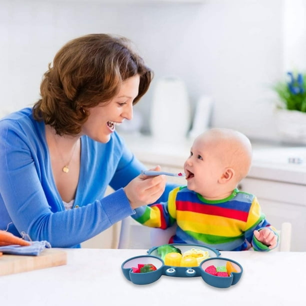 Vajilla Bebe Ventosa, Plato con Ventosa, Plato Silicona Bebe