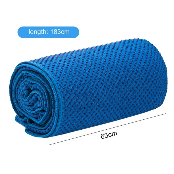 Toalla de yoga, toalla antideslizante para esterilla de yoga caliente con  bolsillos en las esquinas, tamaño de tapete de 24 x 72 pulgadas, 100%