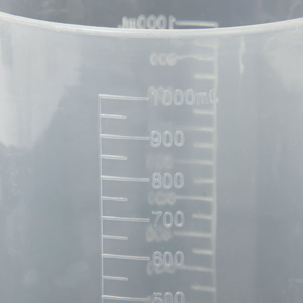 Vaso medidor de vidrio / vidrio de laboratorio / química / Jenaer Glas /  Rasotherm / 1000ml / escala -  México