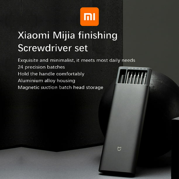 Xiaomi Mi Juego de destornilladores de precisión, juego de 24 puntas de  destornillador magnéticas, juego de herramientas de destornillador de