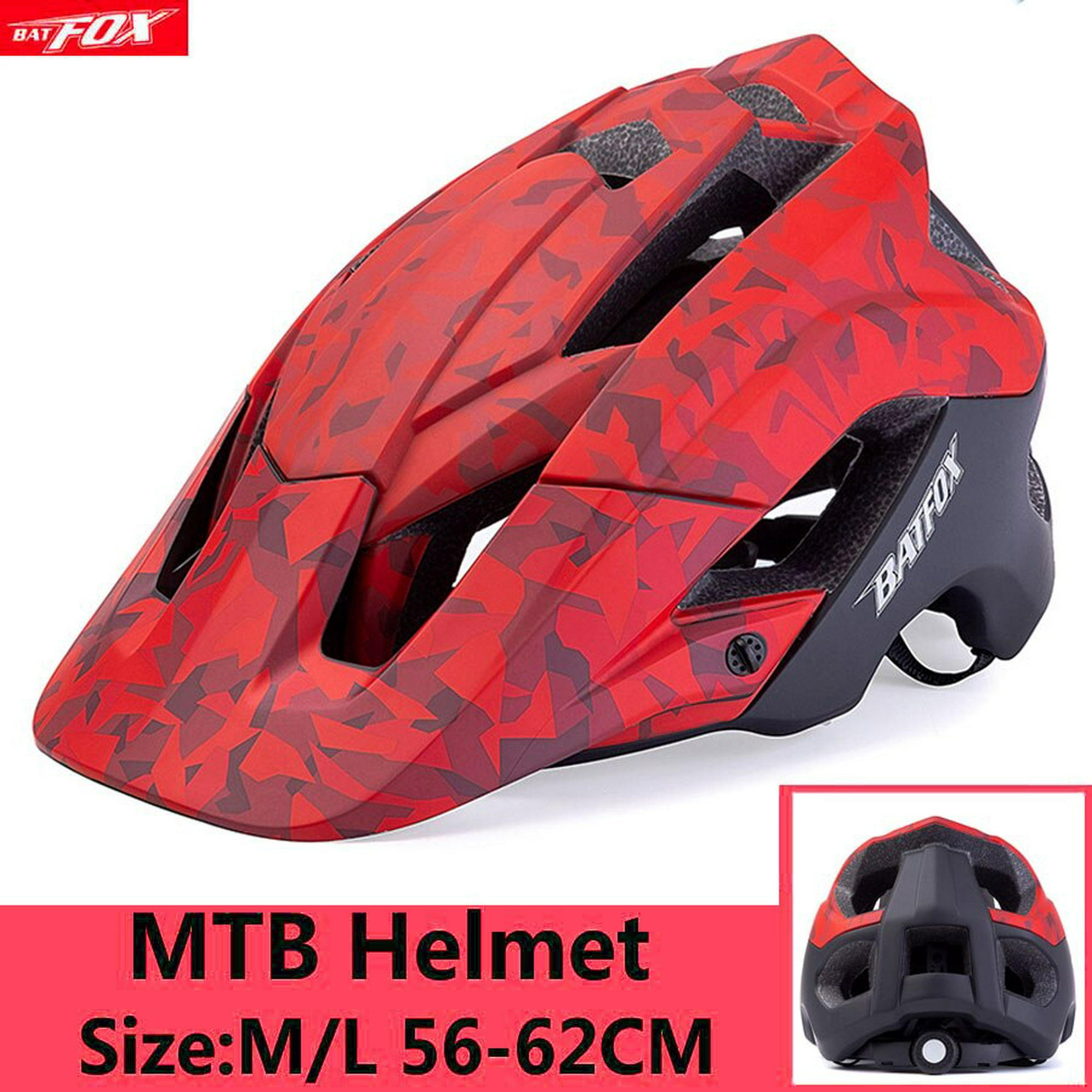 BATFOX-casco de ciclismo para hombre y mujer, protector de cabeza