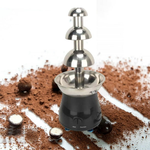 Fuentes de chocolate, fuente eléctrica de fondue de chocolate, 16 onzas,  juego de 3 niveles, máquina de fuente para derretir chocolate, fuente de
