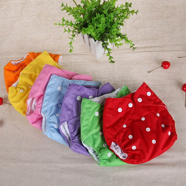 Pañales de tela para bebé, talla única, ajustables, lavables,  reutilizables, para bebés y niñas
