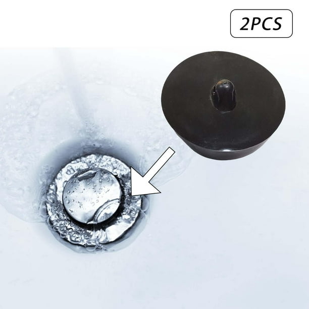 Tapones de drenaje universales Tapón de bañera universal Tapón de bañera en  forma de corazón para fregadero de cocina Fregadero de baño 4.5 * 2.9 * 2.9  cm Negro 3 piezas ShuxiuWang 8390611186128