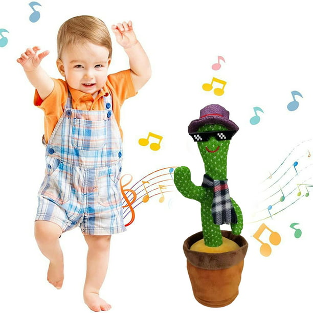 Juguete de peluche eléctrico de cactus bailarín para niños que puede cantar  y girar oso de fresa Electrónica