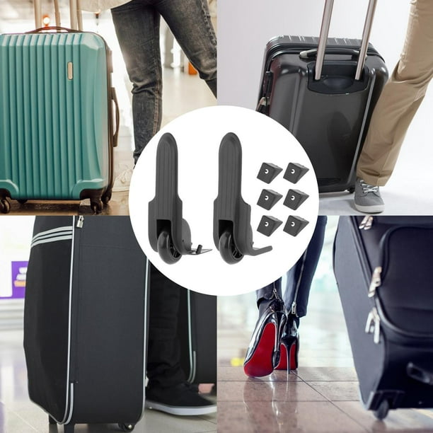 Rueda de maleta, ruedas de equipaje de viaje para kits de equipaje, ruedas  de repuesto para maleta, ruedas de repuesto, soporte doble, flexible