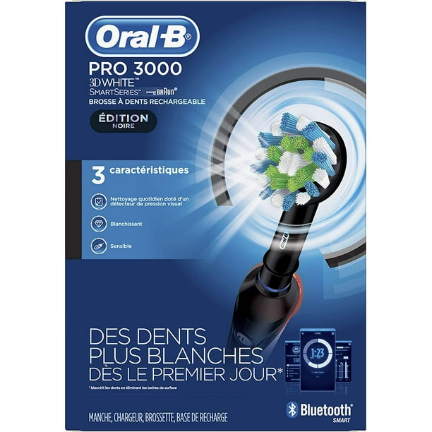Cepillo eléctrico para dientes Oral-B PRO 7000 SmartSeries negro, batería  electrónica recargable con conectividad Bluetooth, con la tecnología de