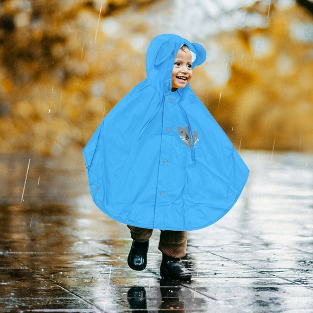 Chubasquero para niños y niñas, poncho de lluvia para niños, chaqueta de  lluvia con capucha de dibujos animados 3D, ropa impermeable para niños,  talla