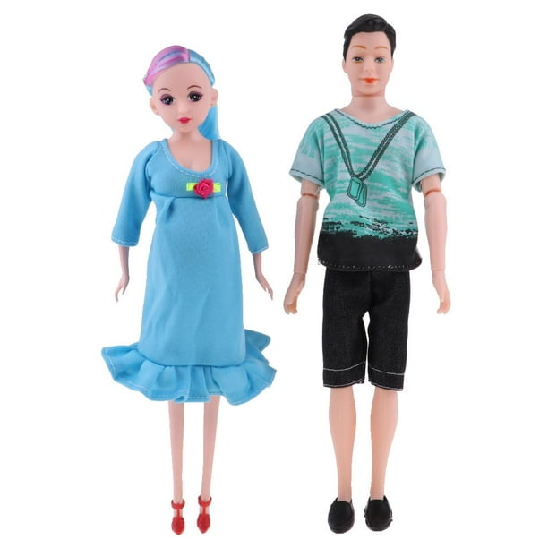 30cm muñeca Barbie embarazada, bebé embarazada, conjunto de regalo la  familia para una familia de seis, juguetes de los niños
