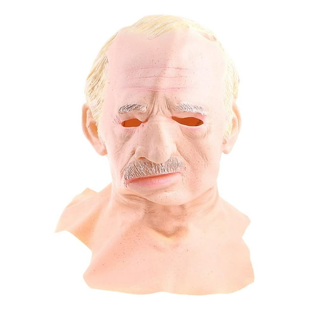  WBTY Máscara de anciano realista de látex humano antiarrugas,  disfraz de Halloween, fiesta, súper suave, máscara de anciano para adultos  con peluca (color surtido) : Ropa, Zapatos y Joyería