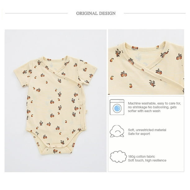 Gibobby Mamelucos para bebe niño polar Conjunto de ropa de verano para niña  bebé, manga , estampados florales, mono para niña, conjunto de diadema(Verde,  0-3 Meses)