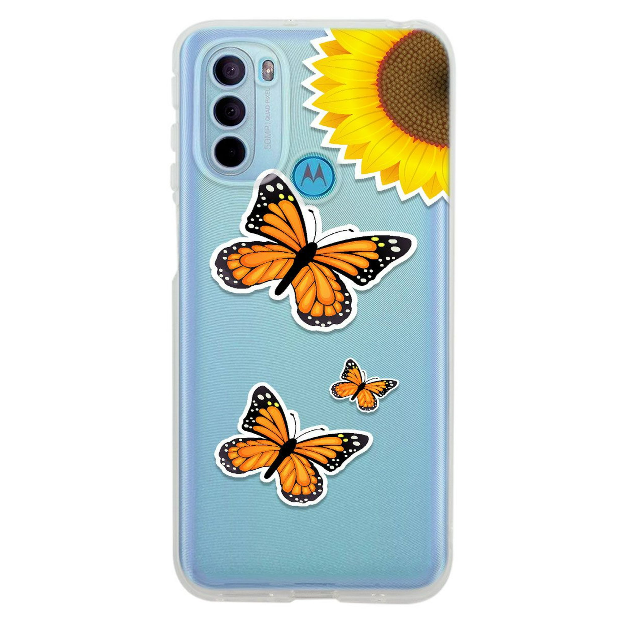 Funda para moto g31 mariposas monarca uso rudo, instacase protector para moto g31 antigolpes, case mariposas monarca